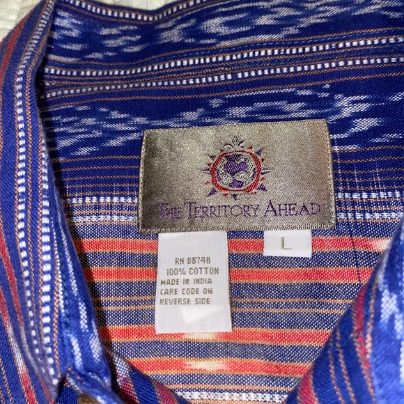 The Territory Ahead Short Sleeve Casual Button Up Men’s Size L - Picture 3 of 5